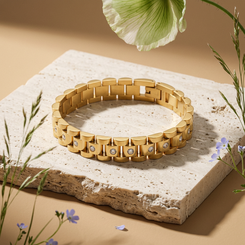 Vealia Golden Link Chain Bracelet