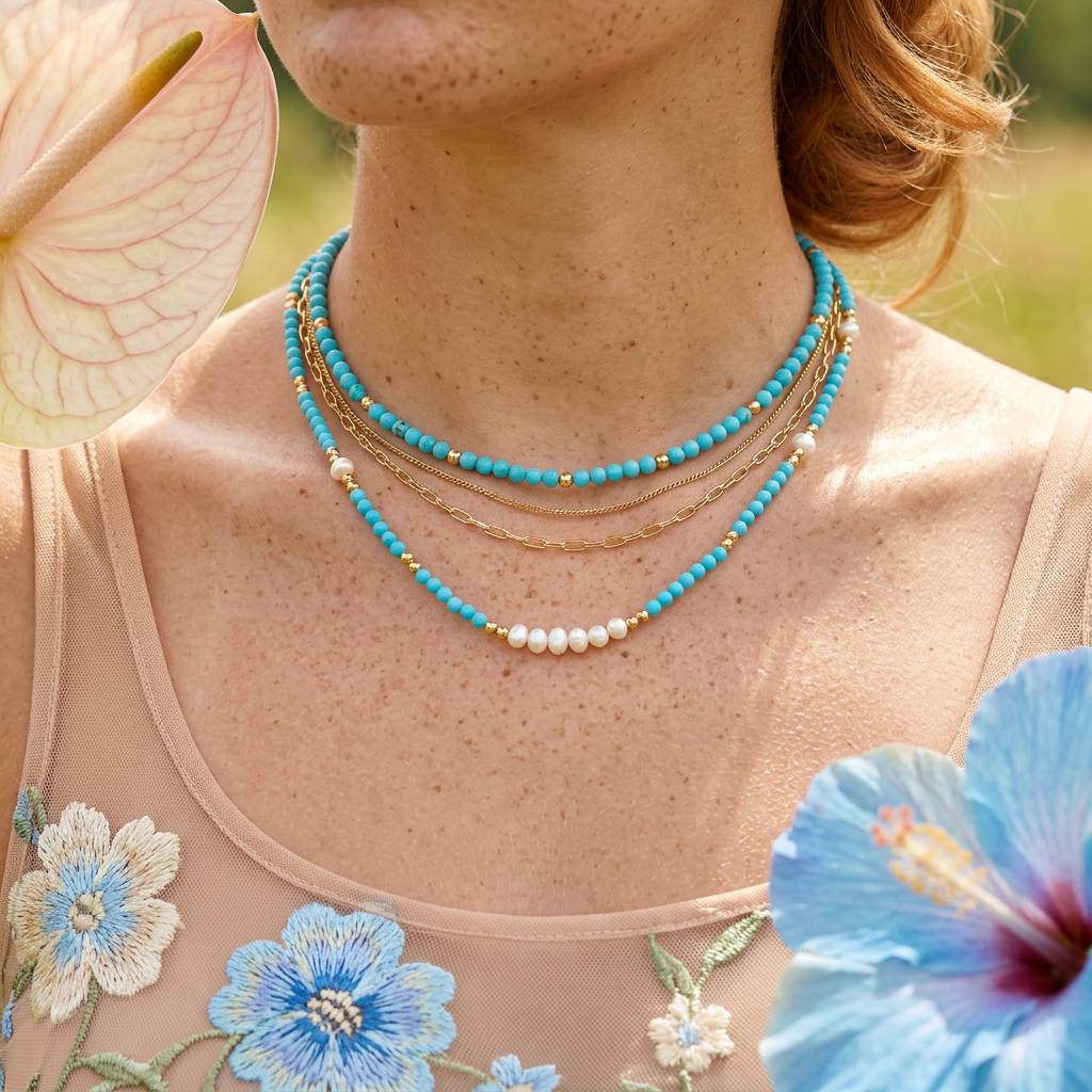 Maenia Golden Pearl Strand Necklace