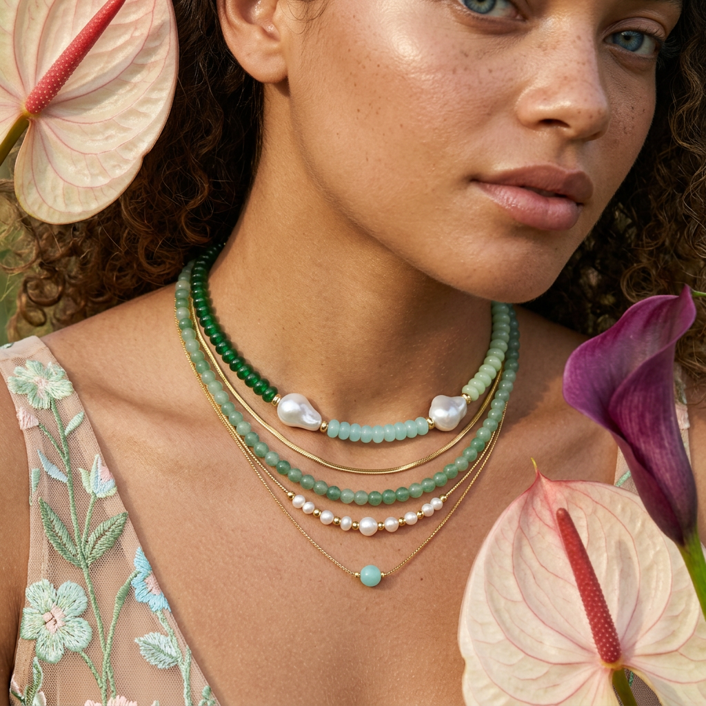 Tiovia Golden Pearl Strand Necklace