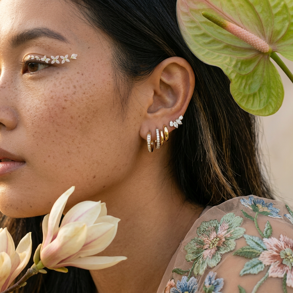 Hialia Silver Disc Stud Earrings