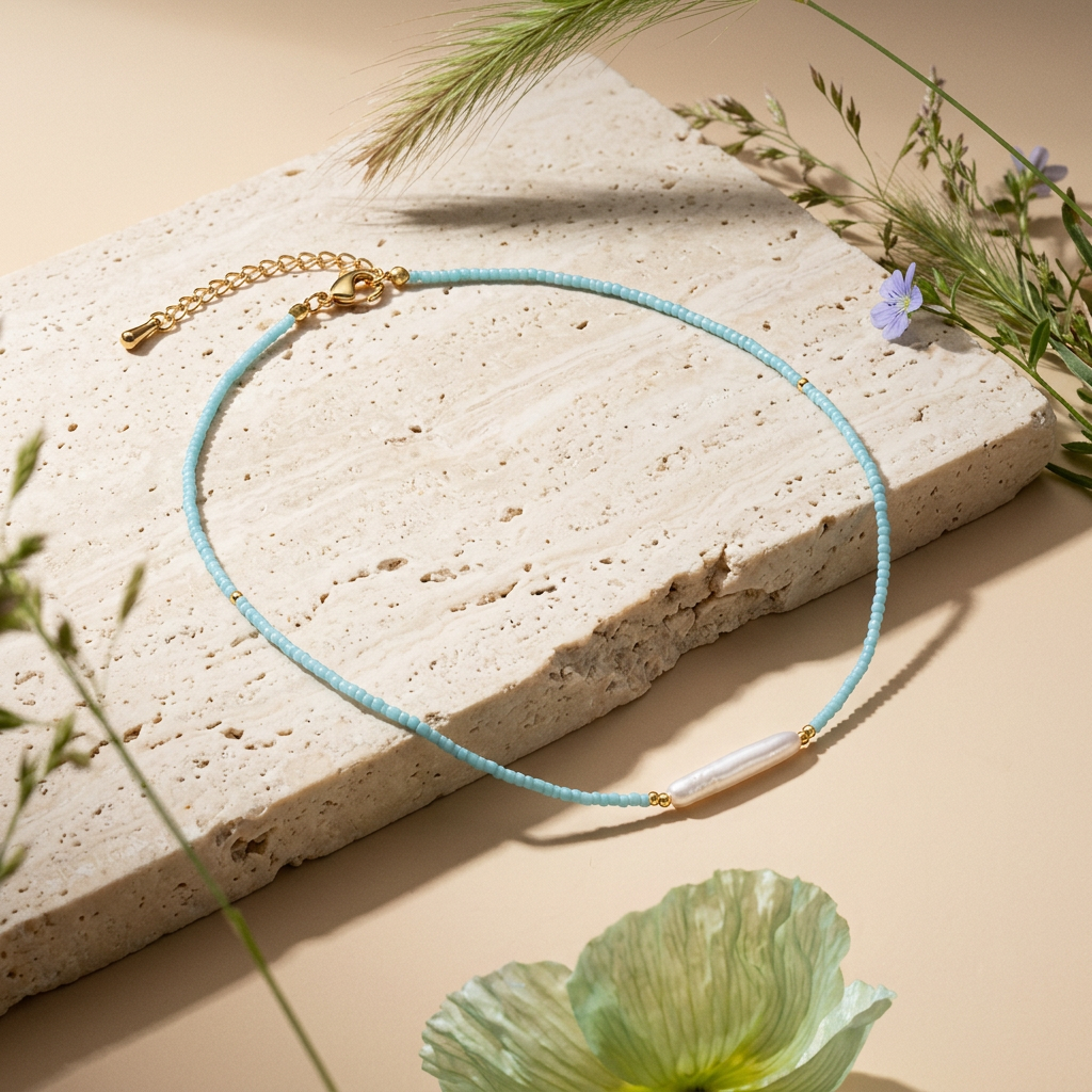 Ziolia Golden Bar Pendant Necklace
