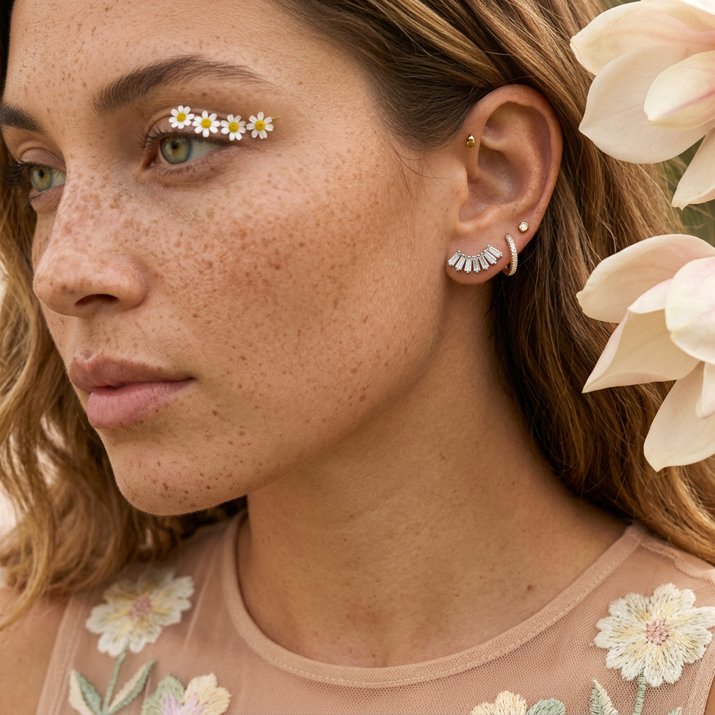 Neovia Silver Cluster Stud Earrings