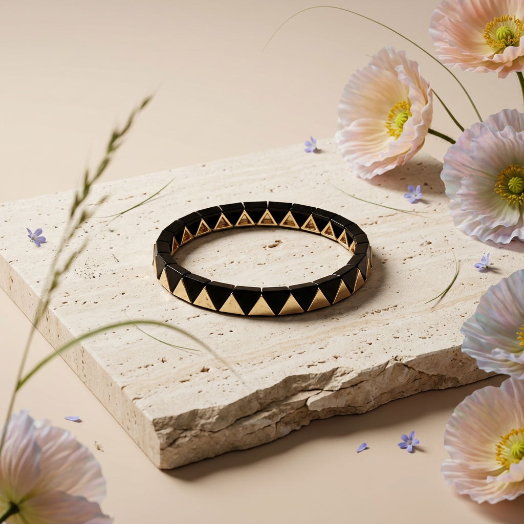 Reilia Golden Halo Bangle Bracelet