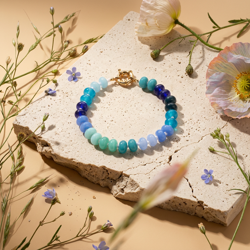 Laelia Golden Disc Strand Bracelet
