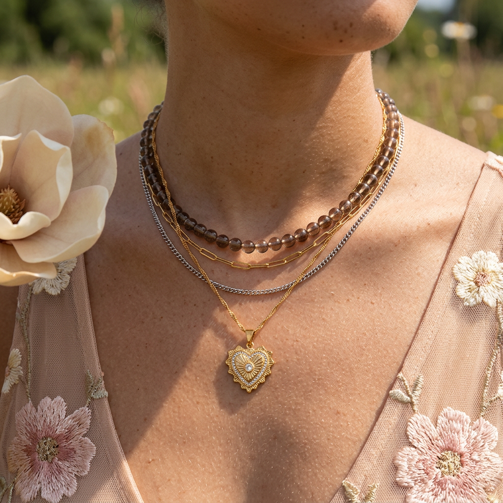 Kaelia Golden Heart Pendant Charm