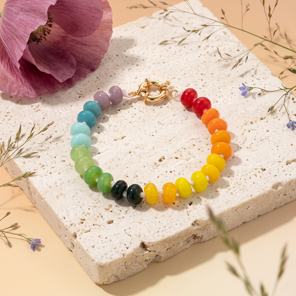 Zealia Golden Orb Bead Bracelet