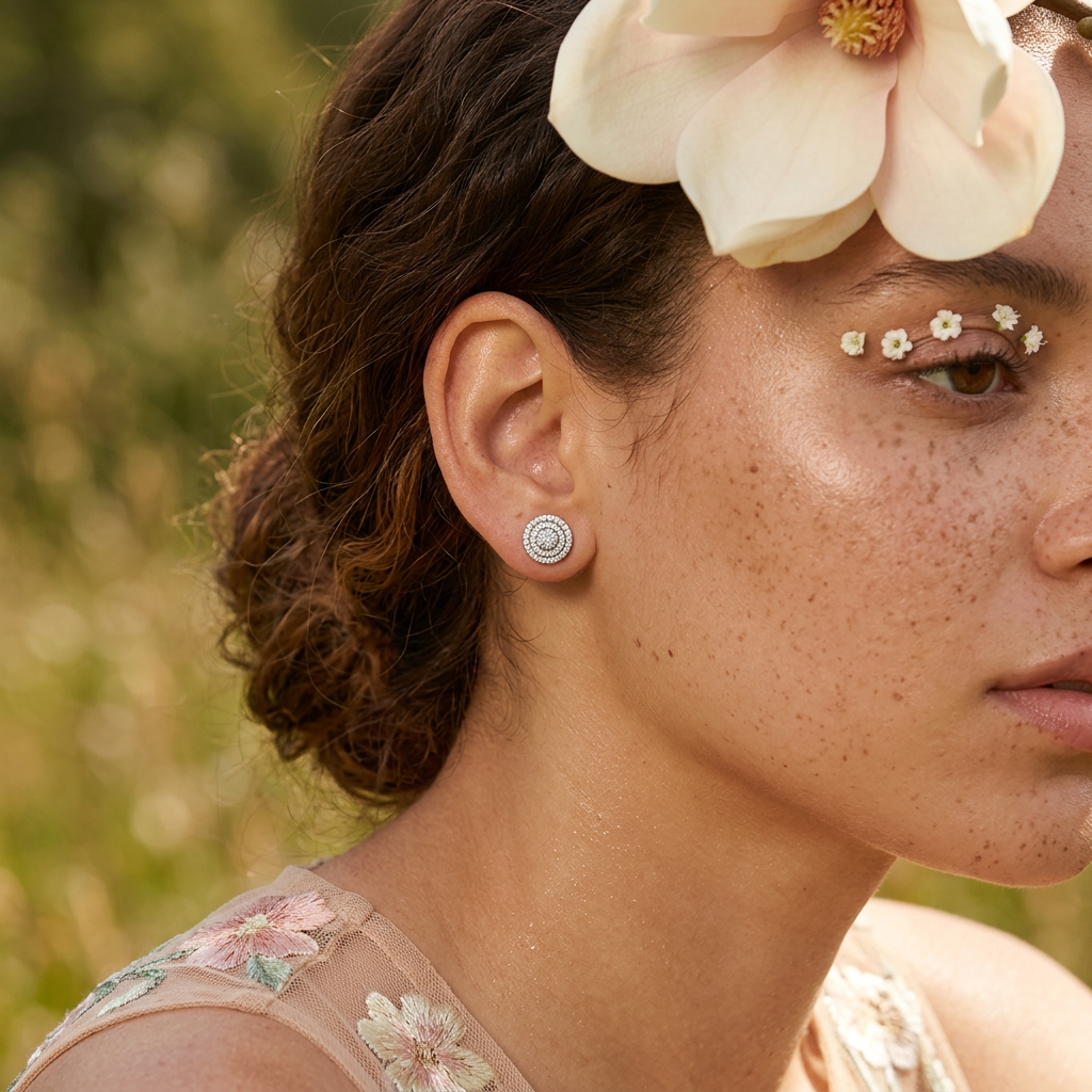 Seara Silver Orb Stud Earrings