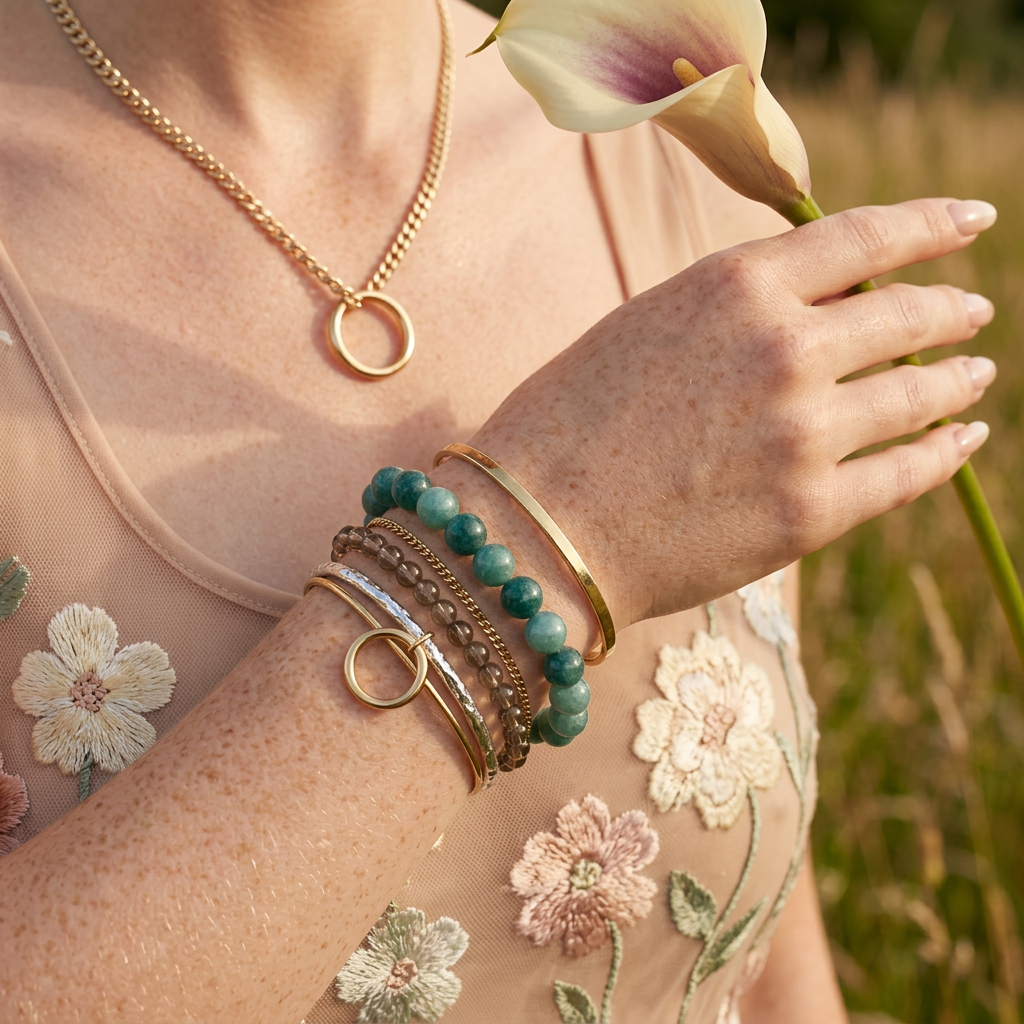 Leasia Turquoise Orb Strand Bracelet