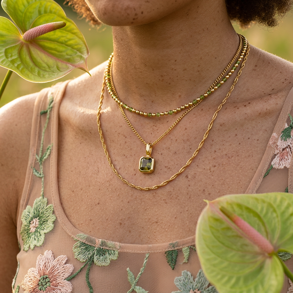 Zeolia Golden Square Pendant charm