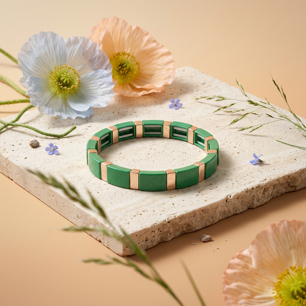 Rionia Golden Bar Link Bracelet