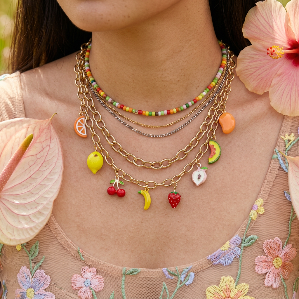 Laelia Golden Cluster Chain Necklace