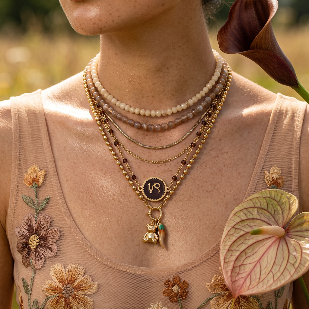 Zeonia Golden Disc Pendant Necklace