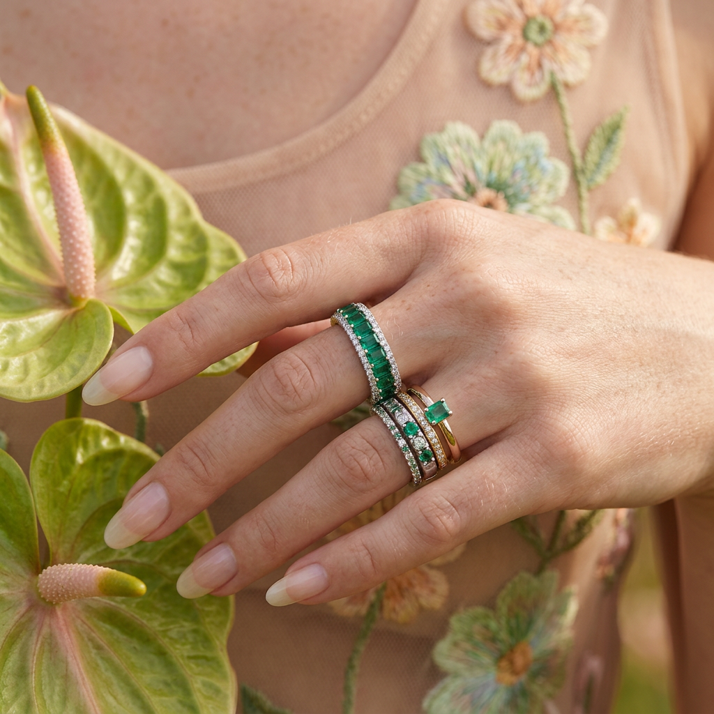 Gealia Silver Halo Pavé Band Ring