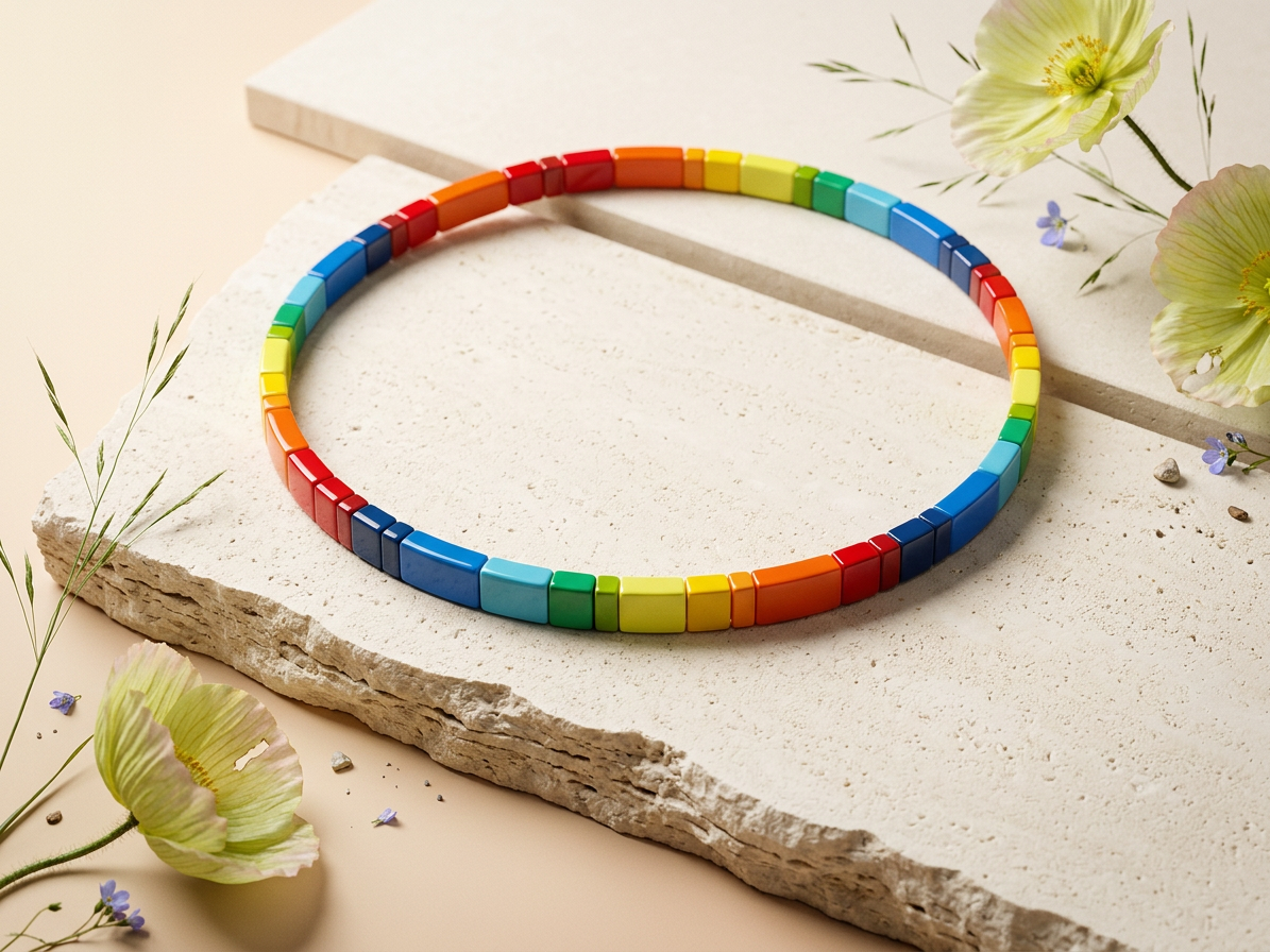 Violia Acrylic Bar Choker Necklace