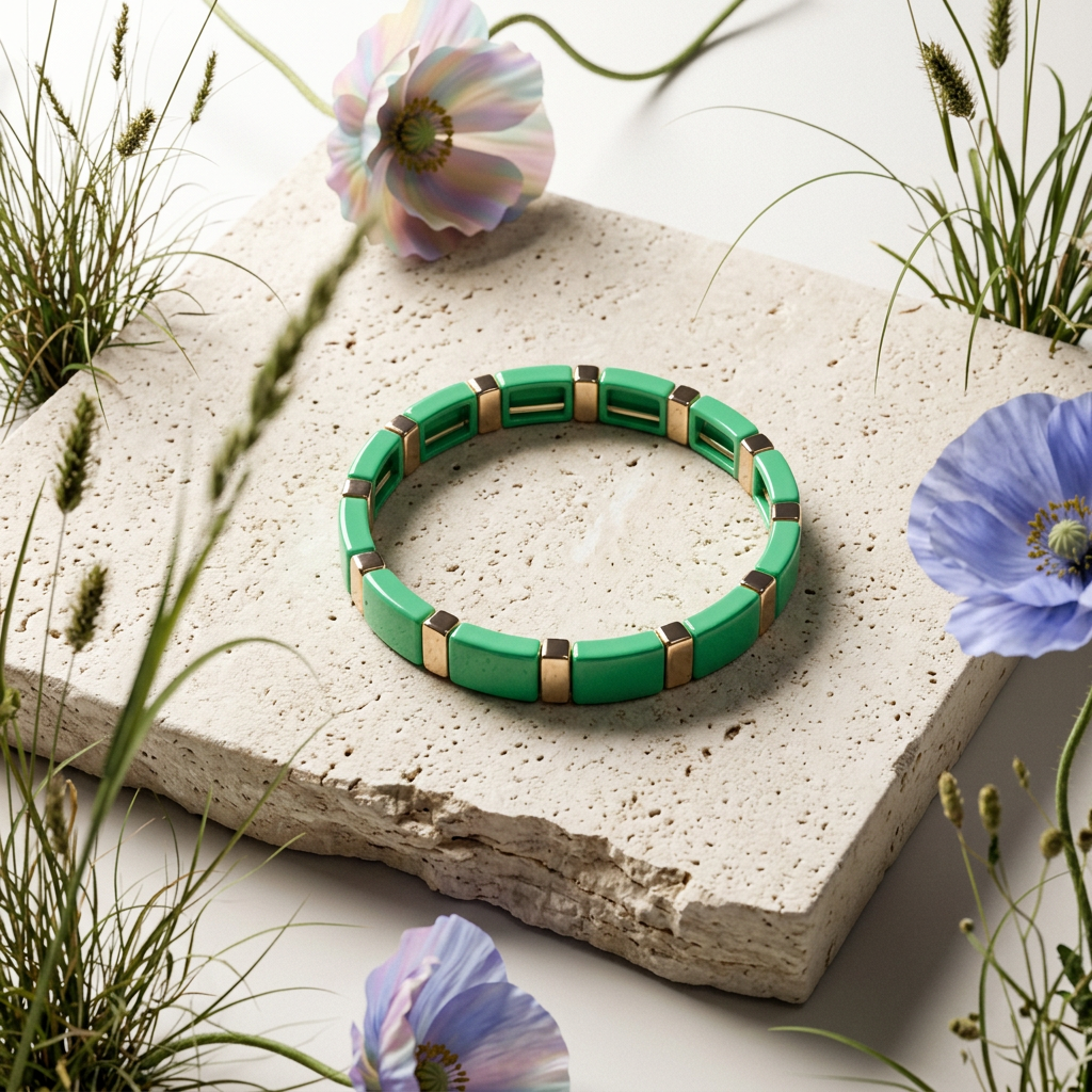 Raelia Golden Tile Link bracelet