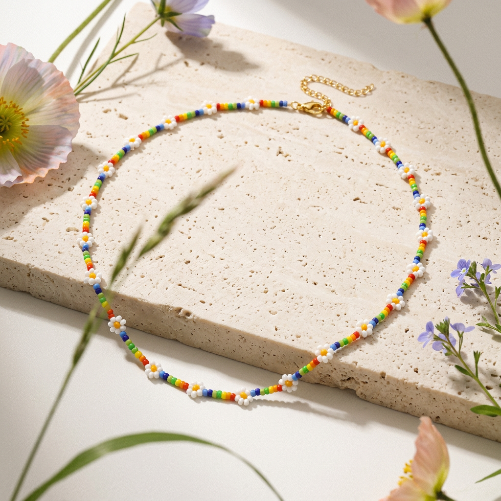 Zionia Golden Daisy Choker Necklace