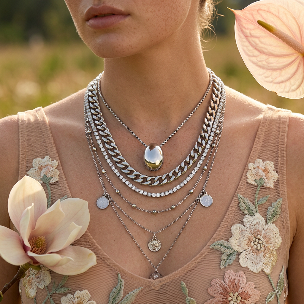 Ziolia Silver Orb Pendant necklace