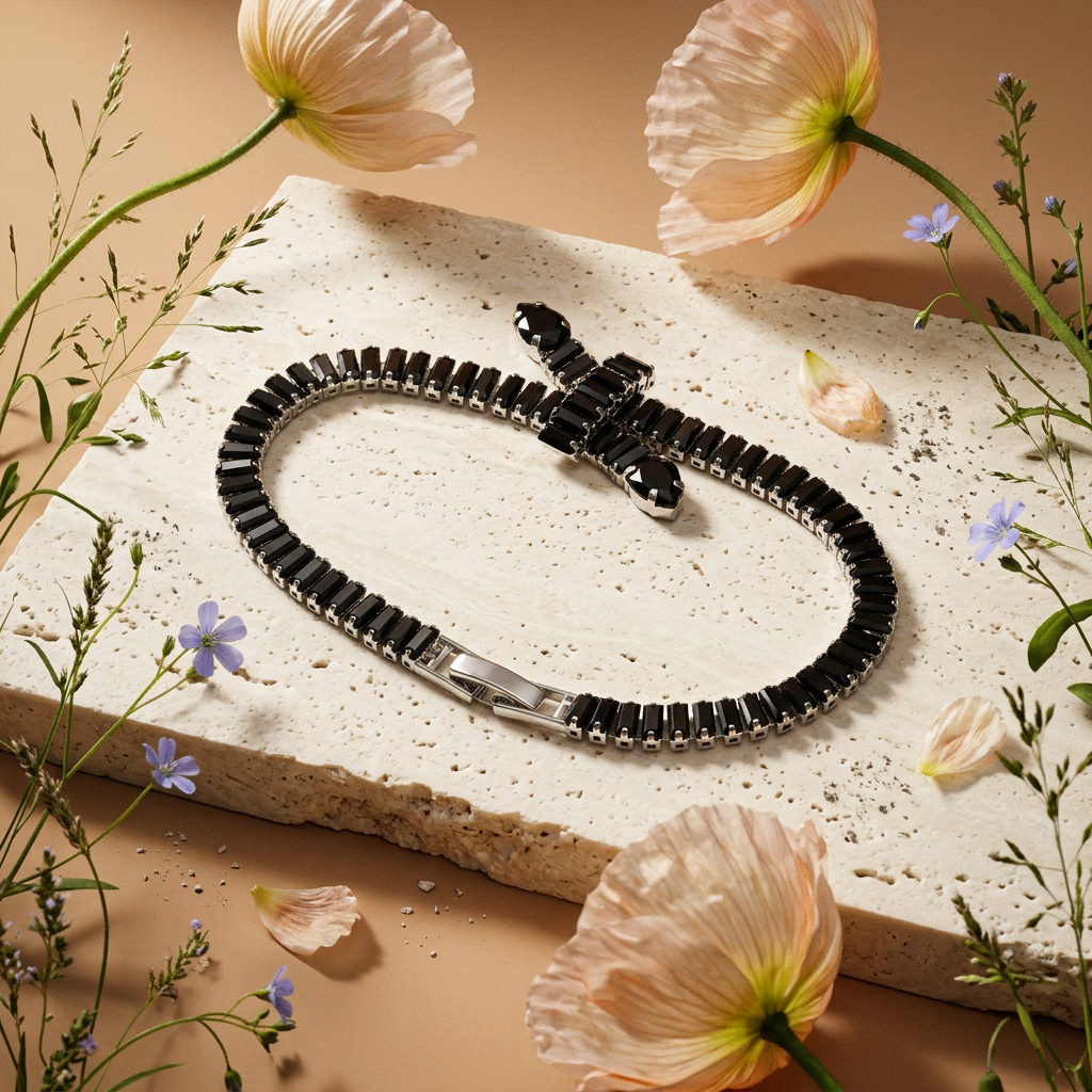 Ziolia Silver Bar Tennis Bracelet