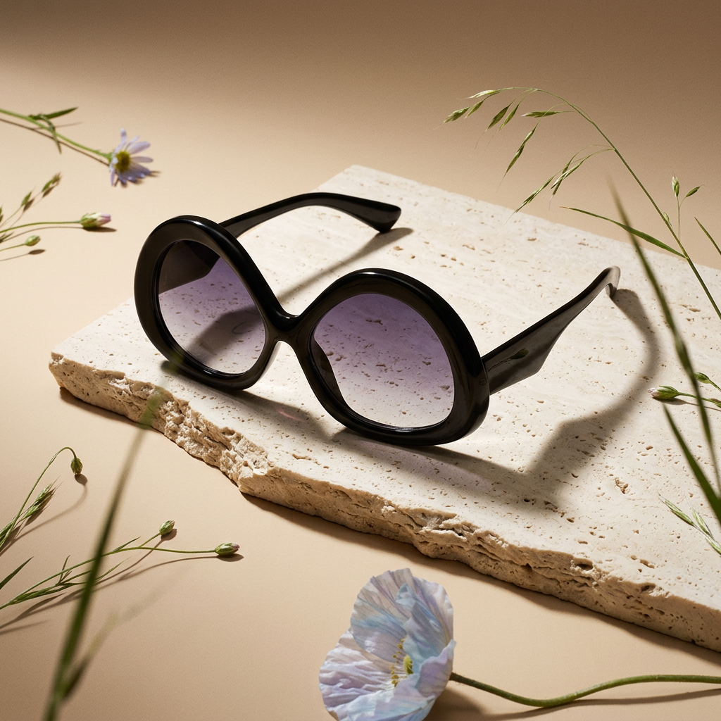 Vealia Acetate Round Frame Sunglasses