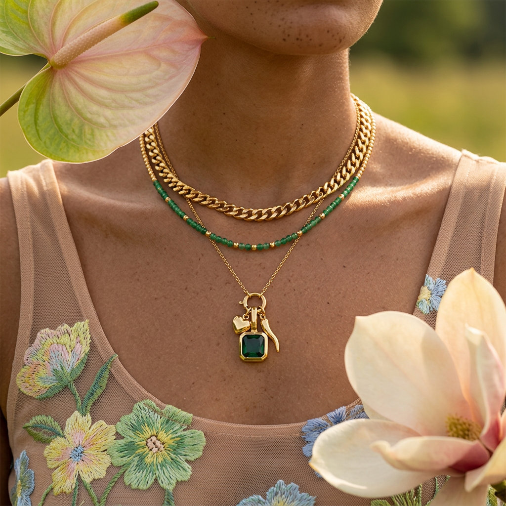 Rionia Golden Square Charm charm