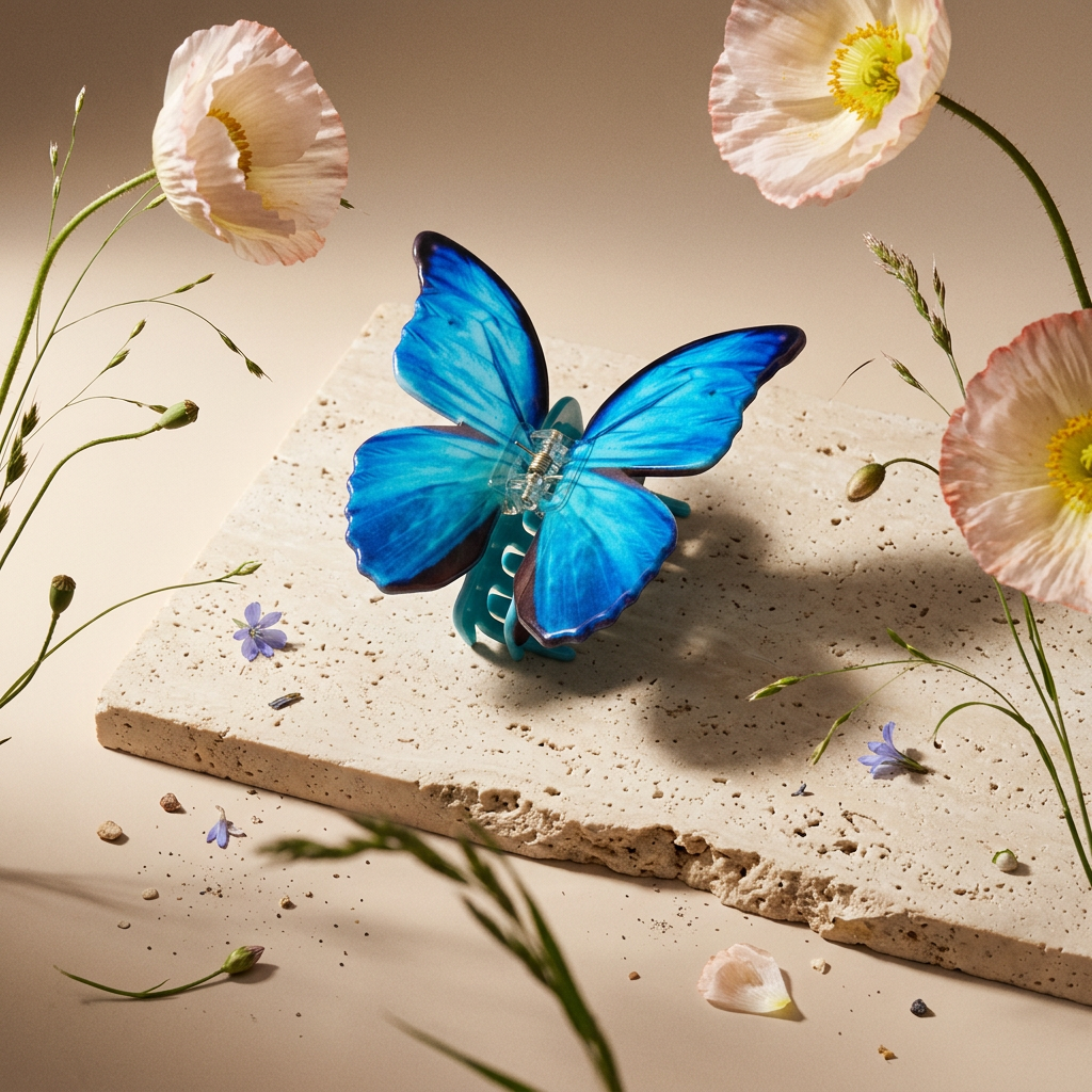 Zuelia Blue Butterfly Clip Hair