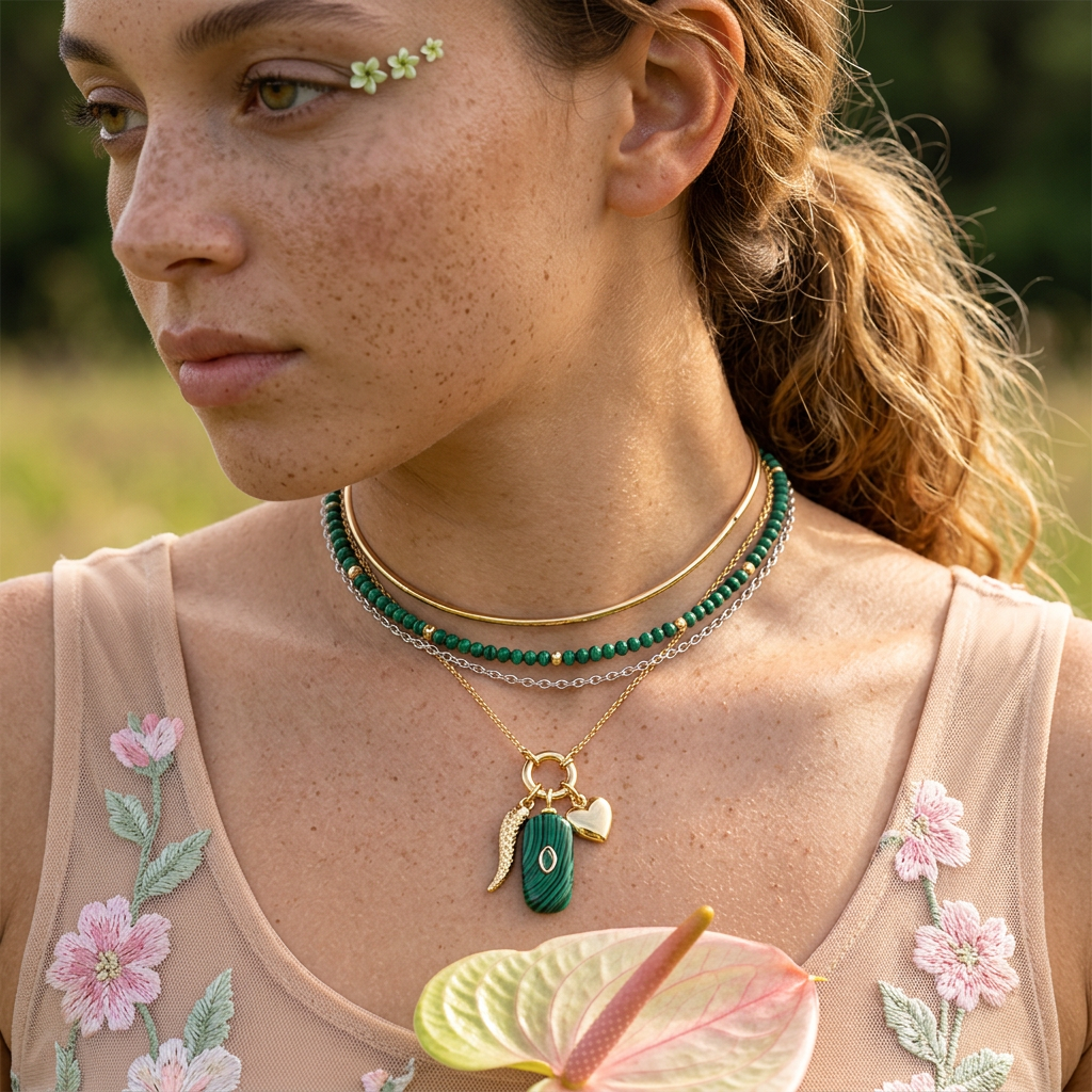 Raelia Golden Bar Pendant Charm