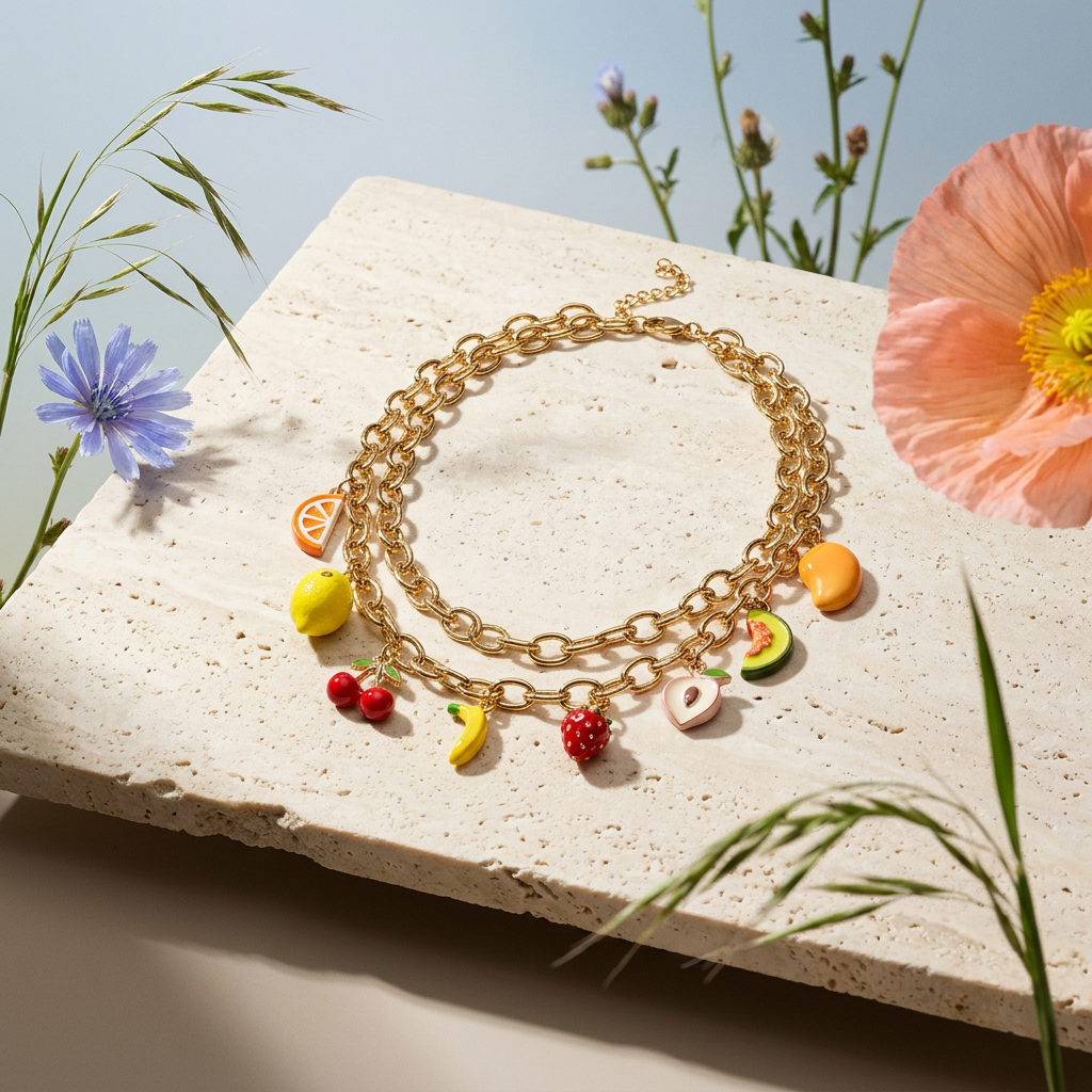 Laelia Golden Cluster Chain Necklace