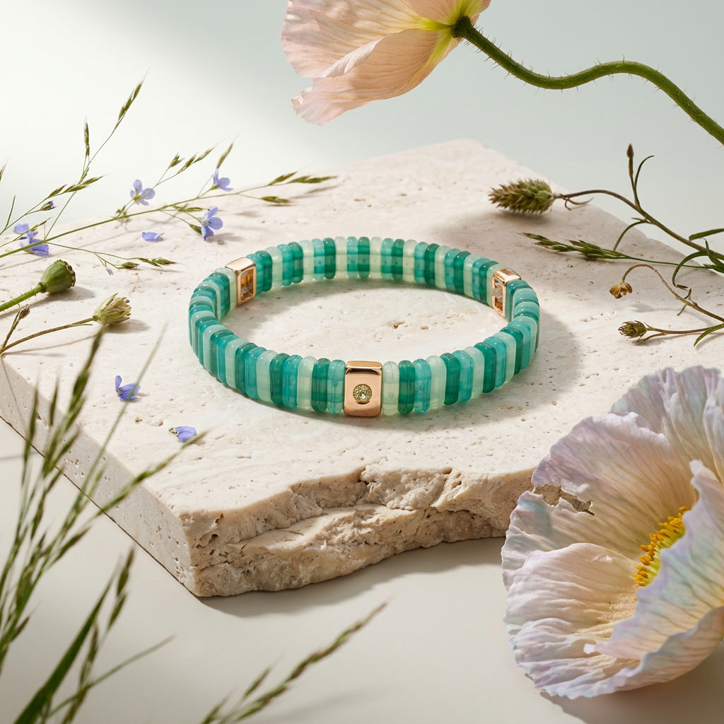 Liosia Rose Gold Disc Strand Bracelet