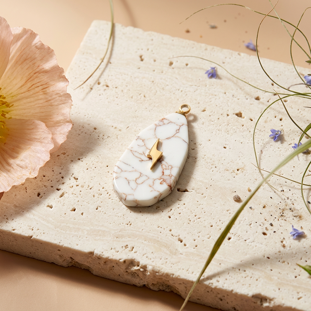 Zialia Golden Teardrop Pendant Charm