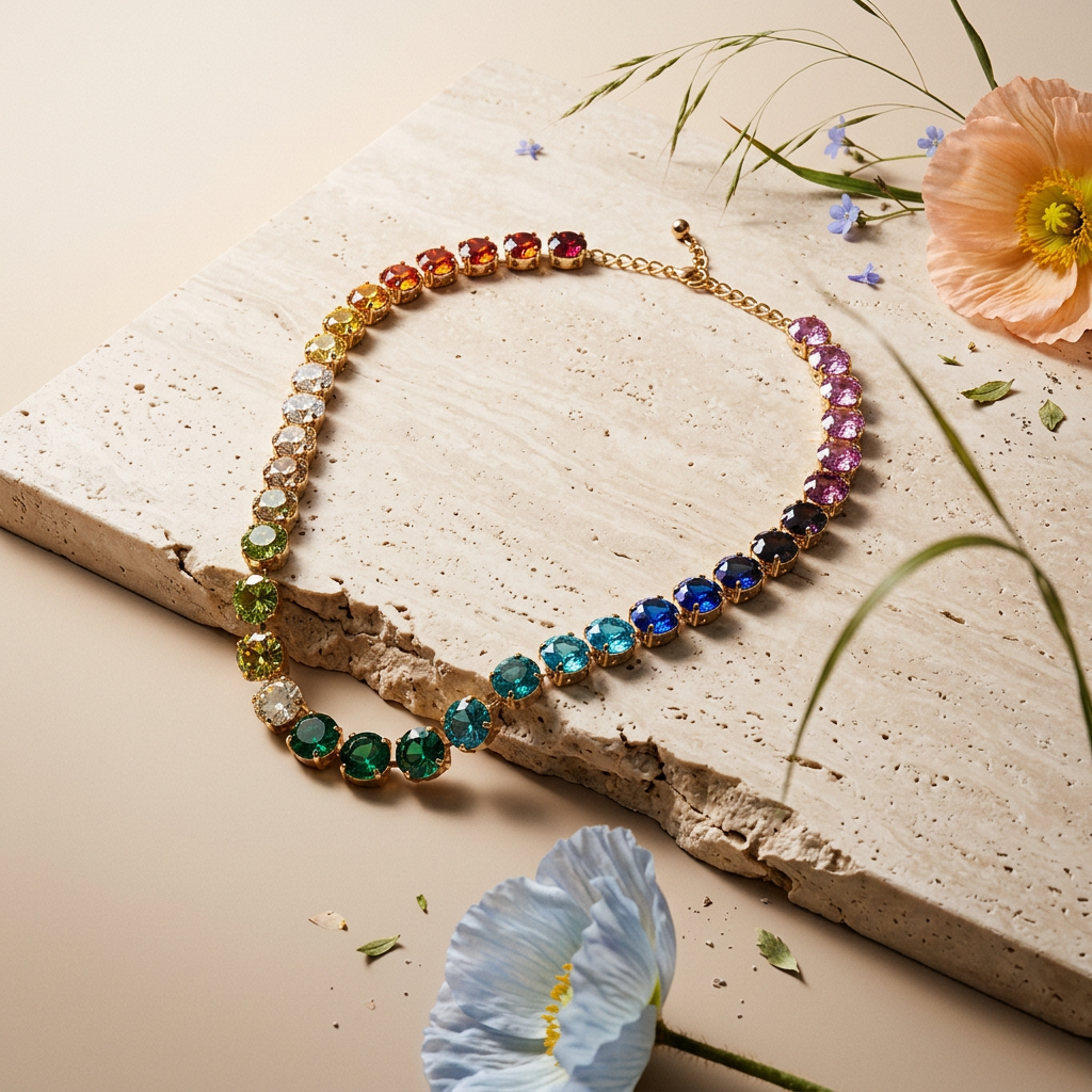 Ziamia Golden Orb Strand Necklace