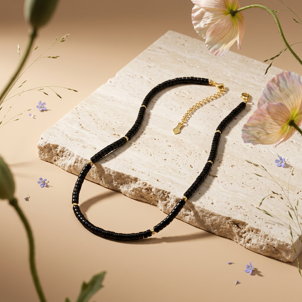Siolia Golden Disc Chain Necklace