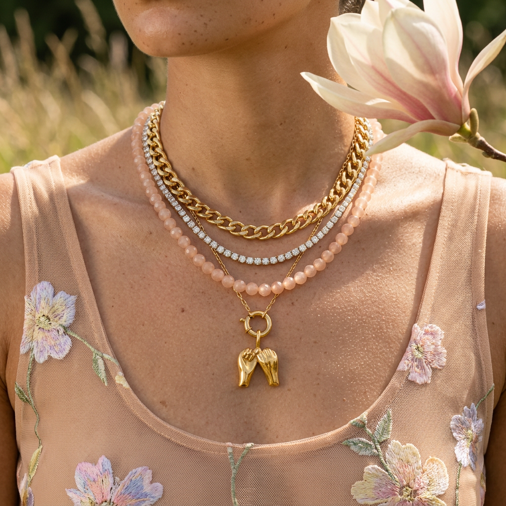 Raelia Golden Hands Pendant Charm