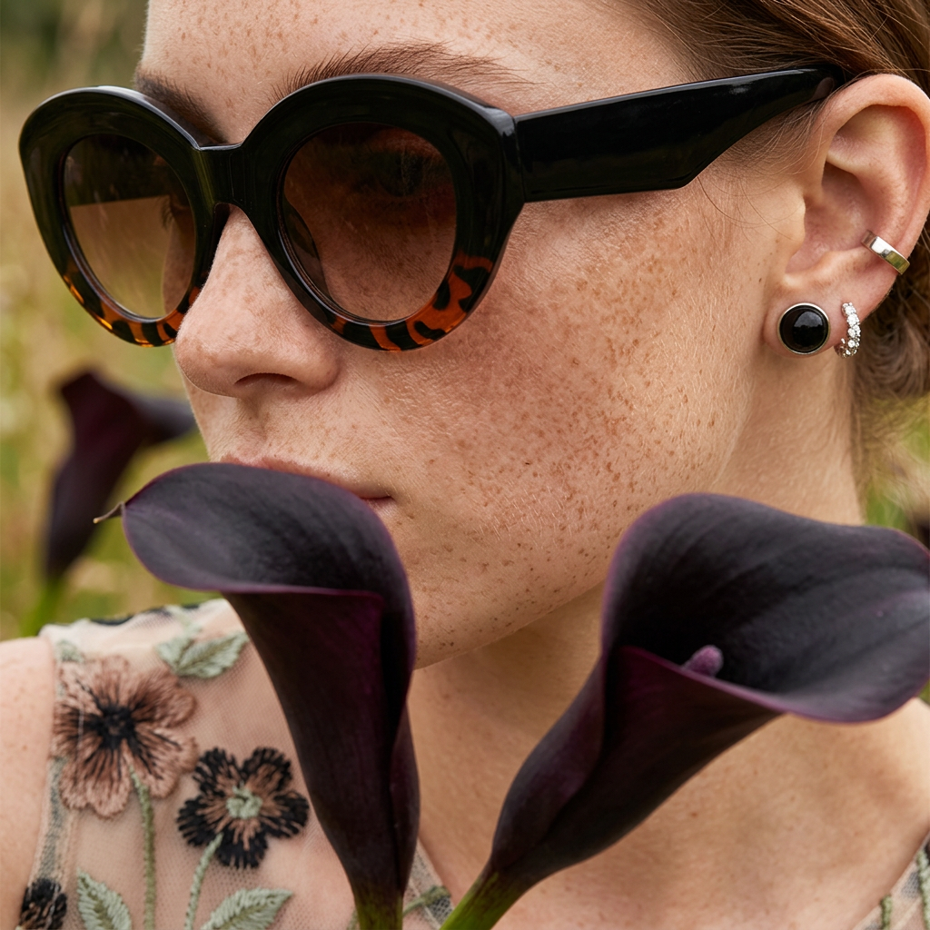 Kienna Round Frame Sunglasses