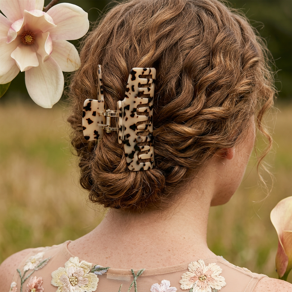 Vialia Tortoiseshell Rectangular Claw Hair