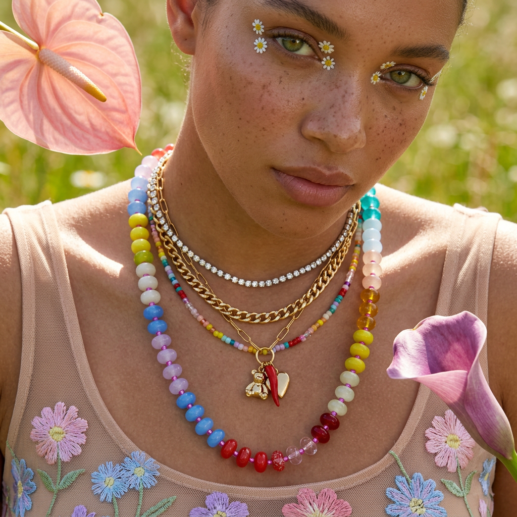 Zeomia Orb Strand Necklace