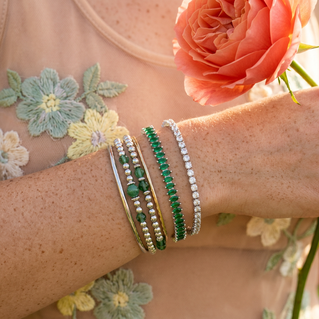 Raelia Silver Halo Cuff Bracelet