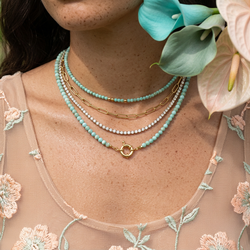 Sialia Golden Orb Chain Necklace