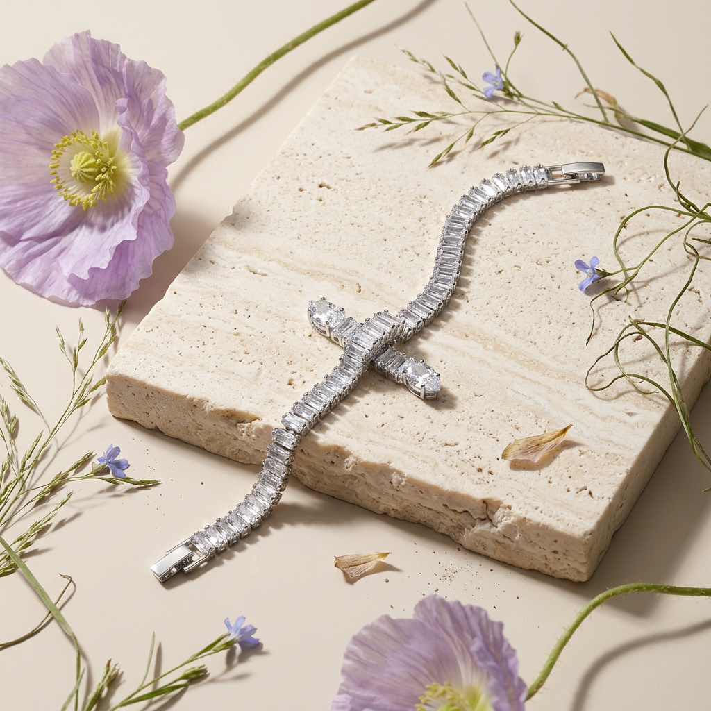 Liora Silver Bar Tennis Bracelet