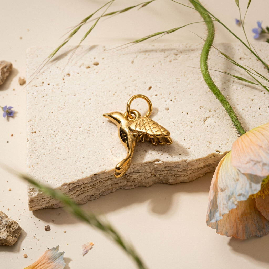 Laevia Golden Bird Pendant Charm