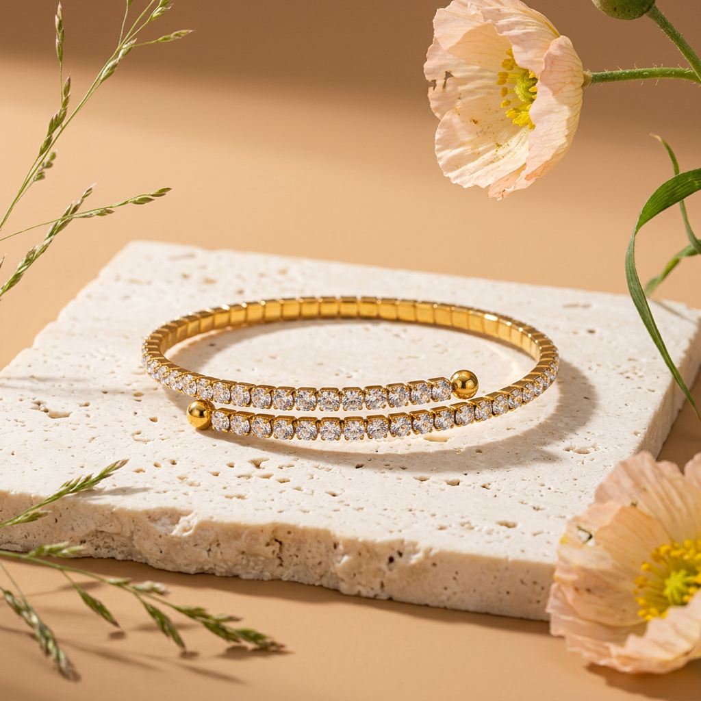 Zealia Golden Halo Cuff Bracelet