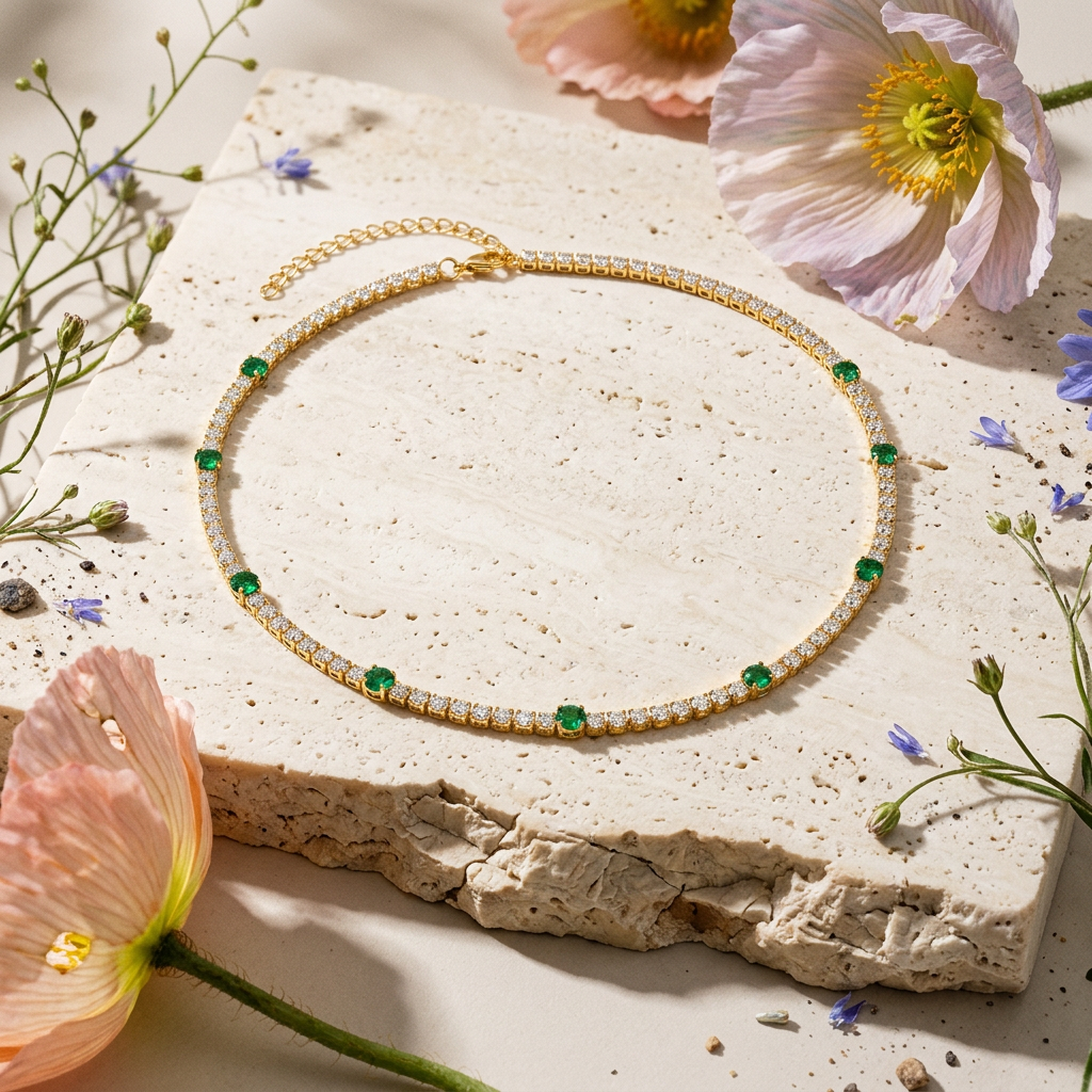 Liovia Golden Chain Choker Necklace