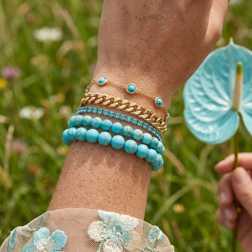 Niopha Turquoise Orb Bead Bracelet