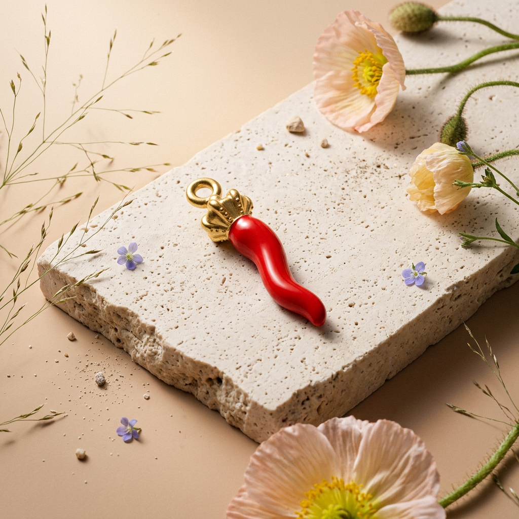 Cealia Golden Horn Pendant Charm