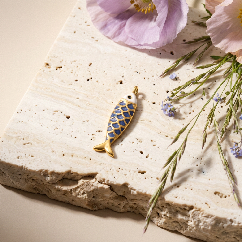 Thiana Golden Fish Pendant Charm