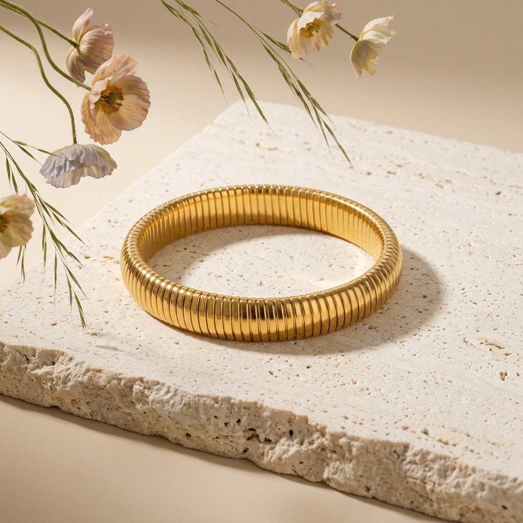 Deovia Golden Halo Bangle Bracelet
