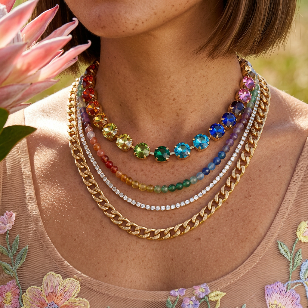 Ziamia Golden Orb Strand Necklace