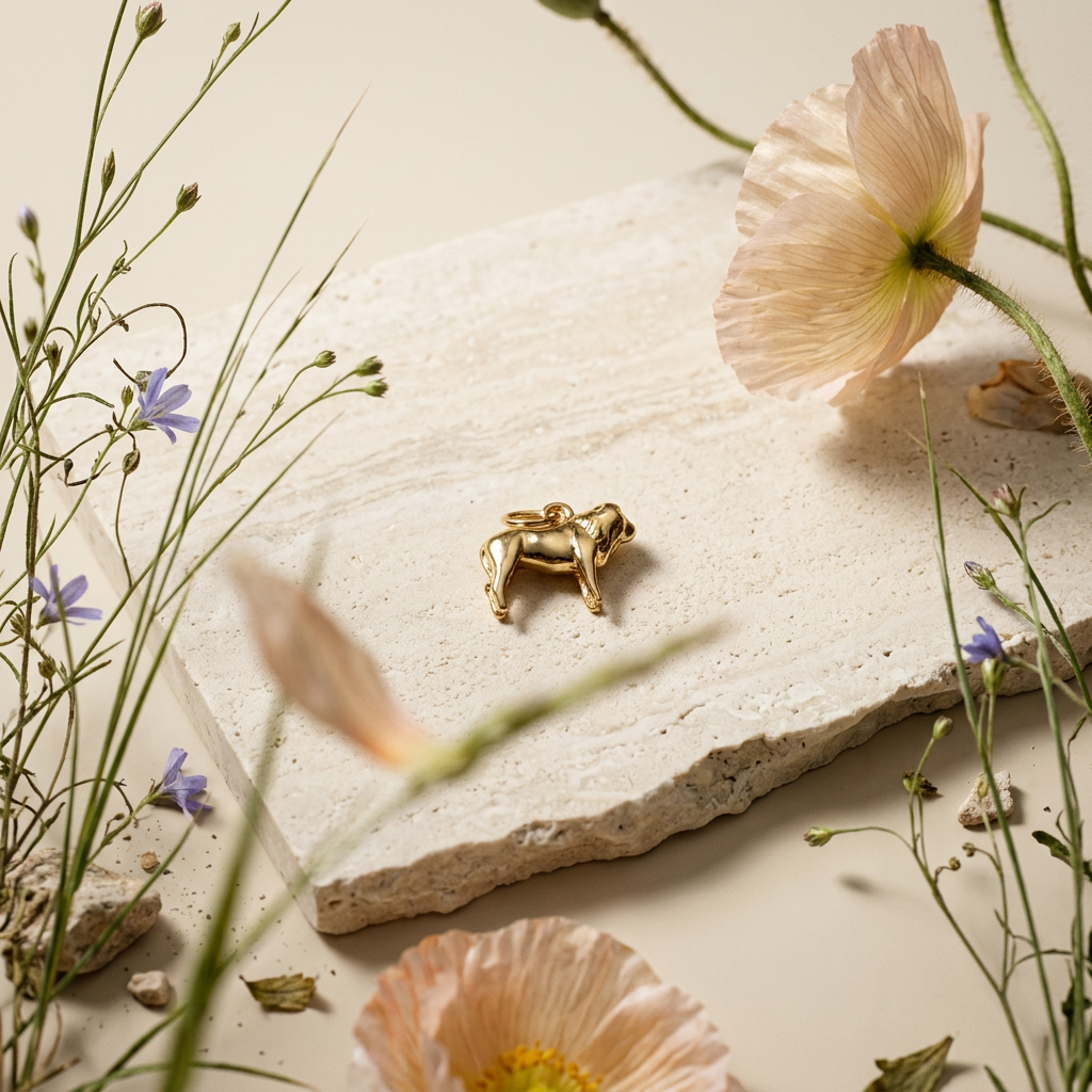 Vionia Golden Bull Pendant Charm