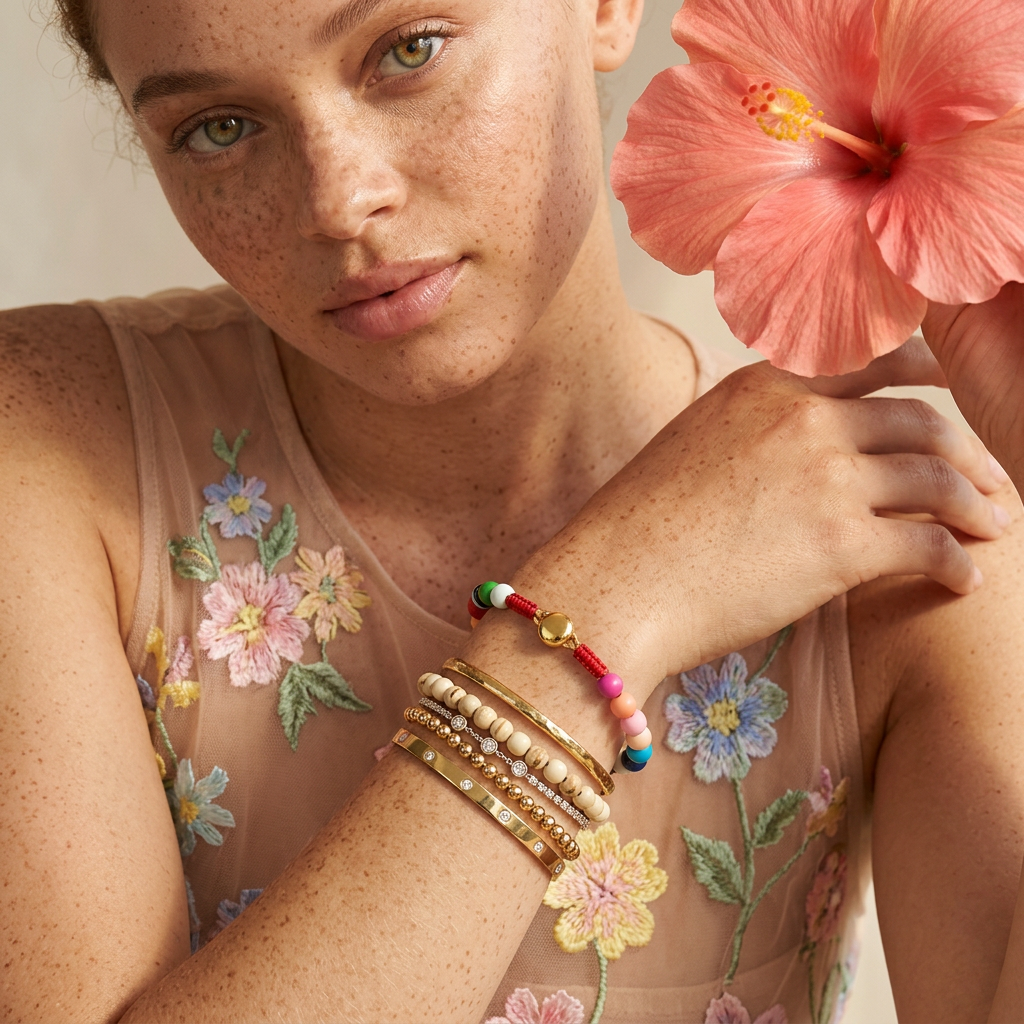 Vaelina Golden Orb Bead Bracelet
