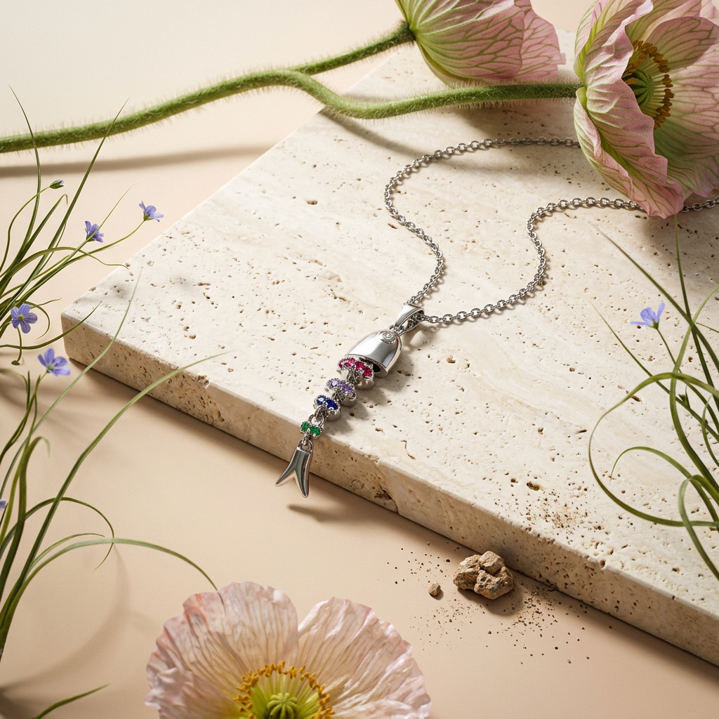 Riomia Silver Drop Pendant Necklace
