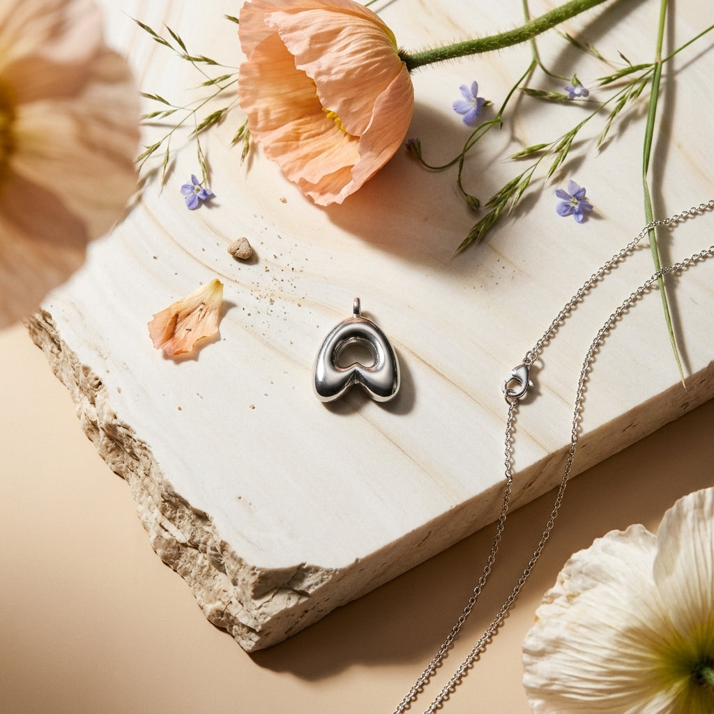 Naelia Silver Heart Charm charm
